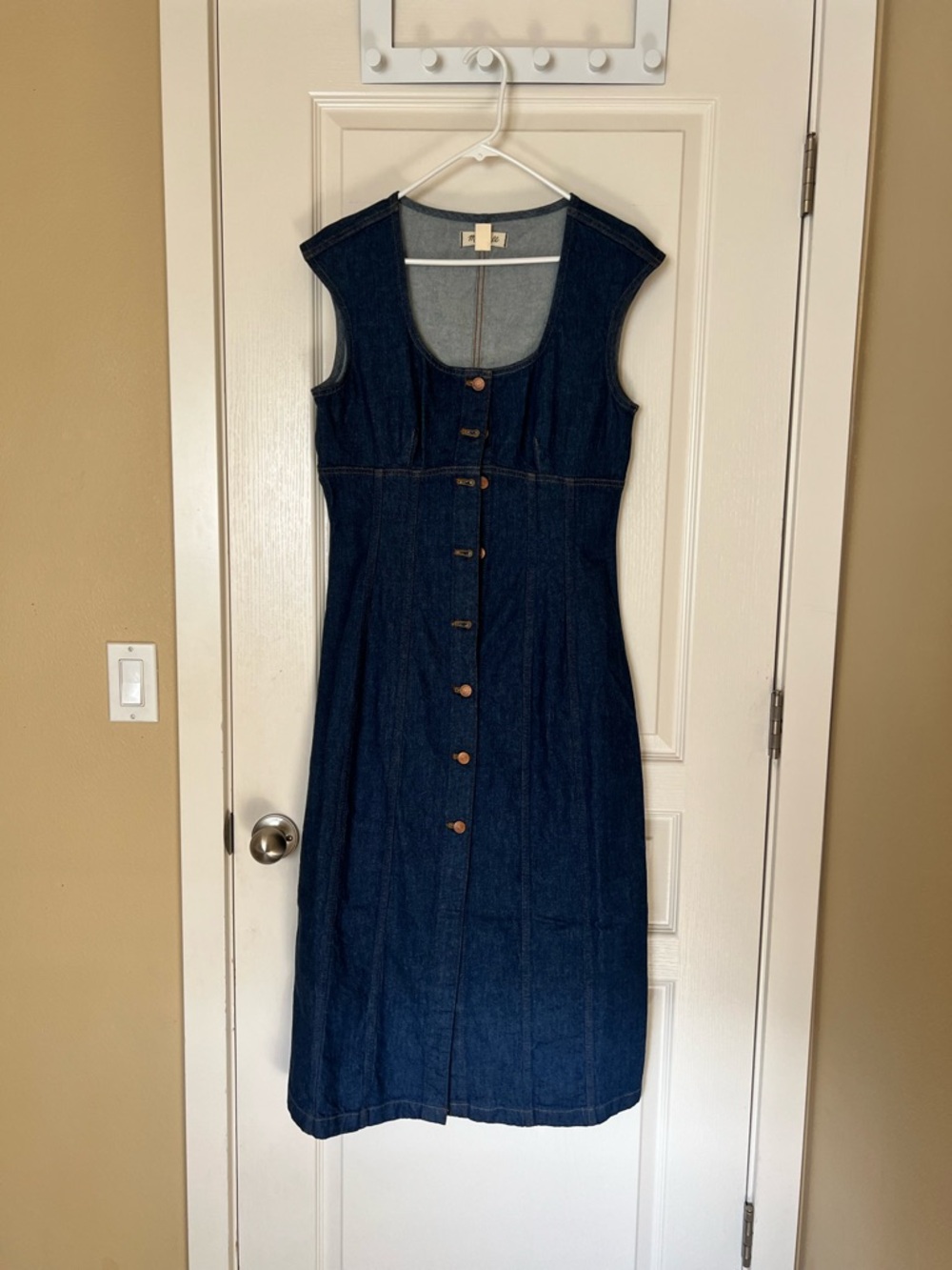 Madewell Dark Blue Denim Midi Dress